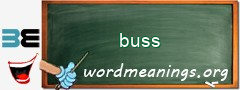 WordMeaning blackboard for buss